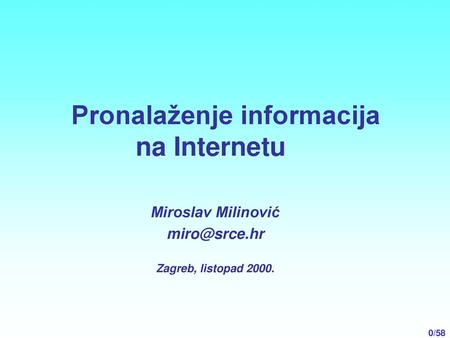 Pronalaženje informacija na Internetu