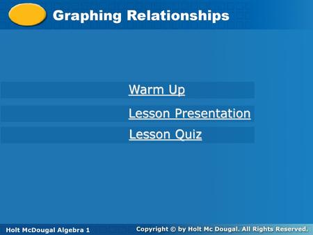 Graphing Relationships