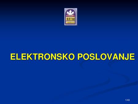 ELEKTRONSKO POSLOVANJE