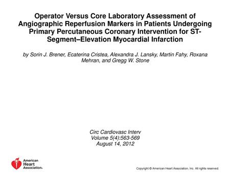 Circ Cardiovasc Interv