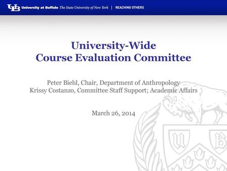 Course Evaluation Committee