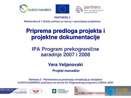 Priprema predloga projekta i projektne dokumentacije