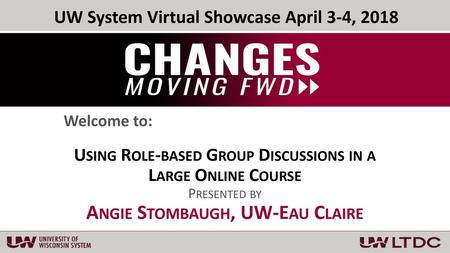 UW System Virtual Showcase April 3-4, 2018