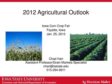 Assistant Professor/Grain Markets Specialist