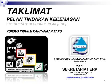 TAKLIMAT PELAN TINDAKAN KECEMASAN SEKRETARIAT ERP