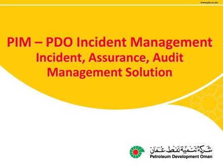 PIM – PDO Incident Management