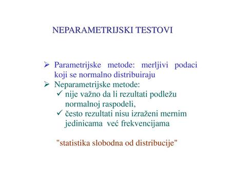 NEPARAMETRIJSKI TESTOVI