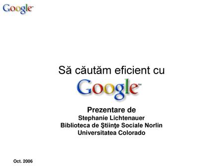 Să căutăm eficient cu Prezentare de Stephanie Lichtenauer