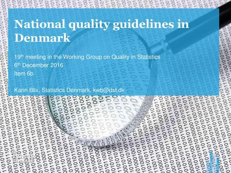 National quality guidelines in Denmark