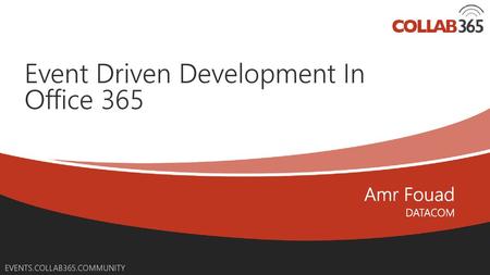 Event Driven Development In Office 365