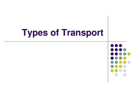 Types of Transport.