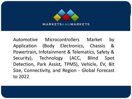 Automotive Microcontrollers Market by Application (Body Electronics, Chassis & Powertrain, Infotainment & Telematics, Safety.