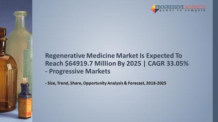 Regenerative Medicine Market Is Expected To Reach $ Million By 2025 | CAGR 33.05% - Progressive Markets - Size, Trend, Share, Opportunity Analysis.