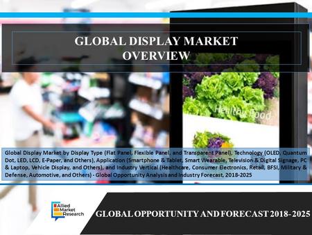 GLOBAL OPPORTUNITY AND FORECAST GLOBAL DISPLAY MARKET OVERVIEW Global Display Market by Display Type (Flat Panel, Flexible Panel, and Transparent.