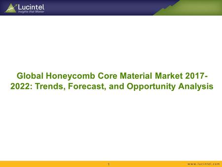 Global Honeycomb Core Material Market : Trends, Forecast, and Opportunity Analysis 1.