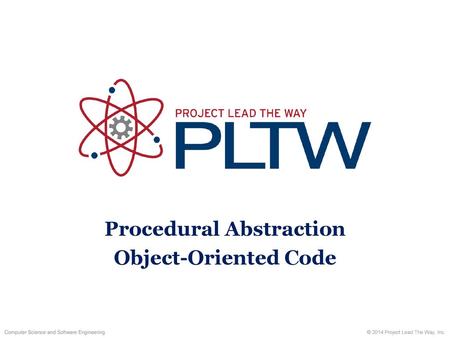 Procedural Abstraction Object-Oriented Code