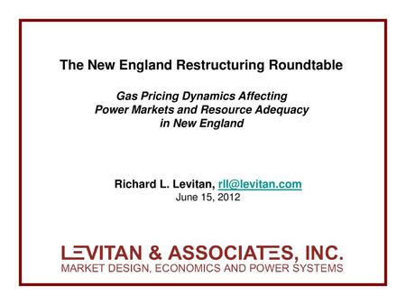 The New England Restructuring Roundtable