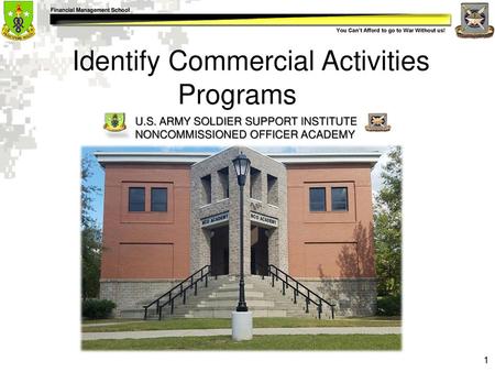 Identify Commercial Activities Programs