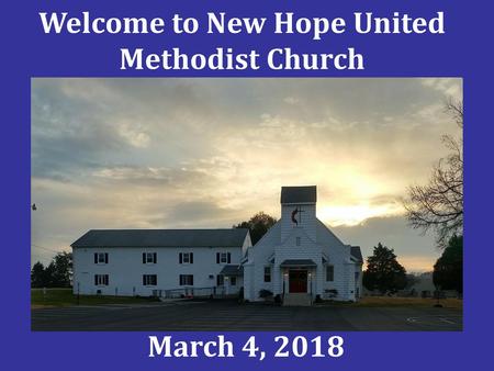 Welcome to New Hope United Methodist Church