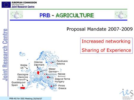 Proposal Mandate Increased networking Sharing of Experience