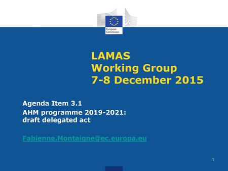 LAMAS Working Group 7-8 December 2015