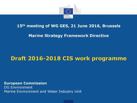 Draft CIS work programme