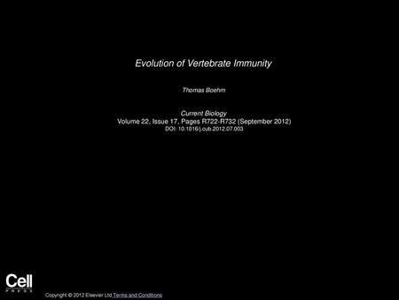 Evolution of Vertebrate Immunity