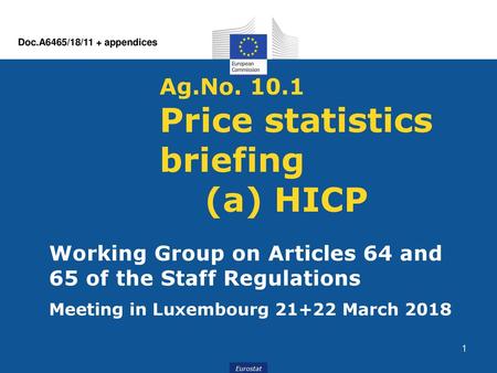 Ag.No Price statistics briefing (a) HICP