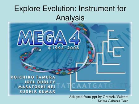 Explore Evolution: Instrument for Analysis