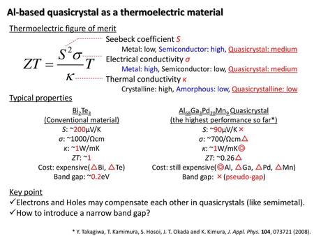 Al-based quasicrystal as a thermoelectric material