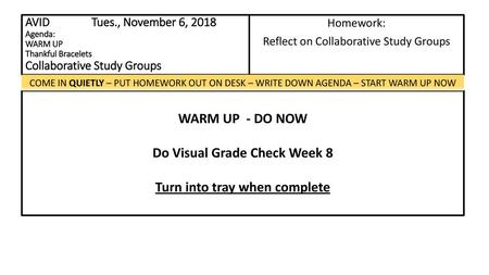 Homework: Reflect on Collaborative Study Groups