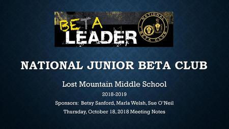 National Junior Beta Club