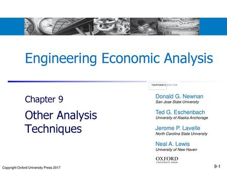 Engineering Economic Analysis