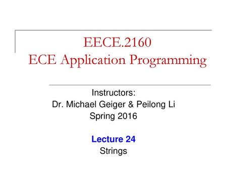 EECE.2160 ECE Application Programming