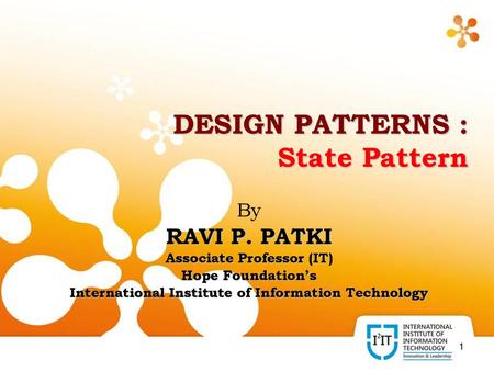 DESIGN PATTERNS : State Pattern