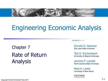 Engineering Economic Analysis