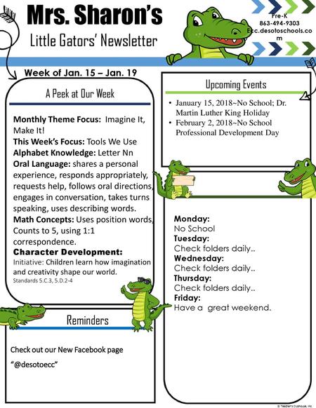 Little Gators’ Newsletter