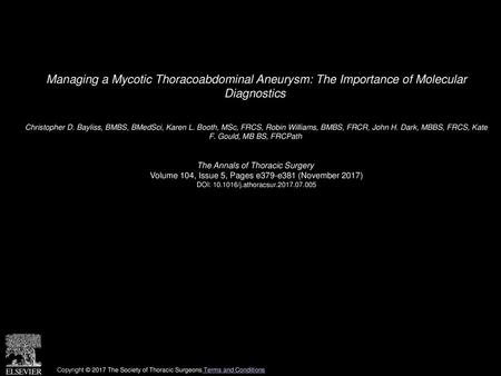 Christopher D. Bayliss, BMBS, BMedSci, Karen L