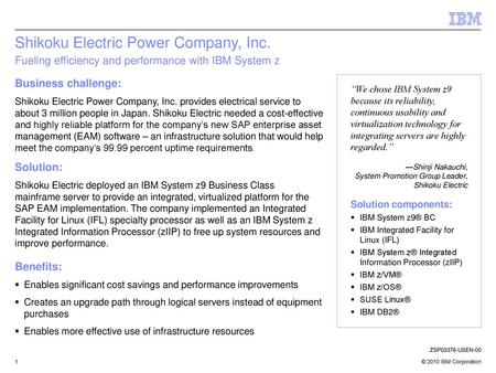 Shikoku Electric Power Company, Inc