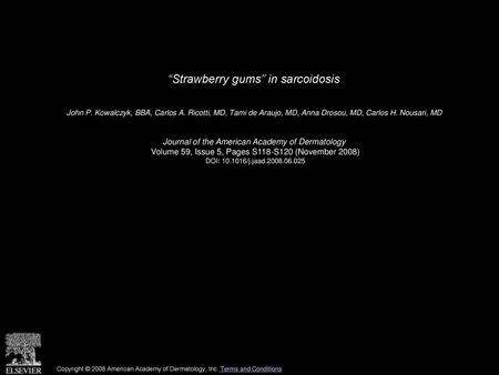 “Strawberry gums” in sarcoidosis