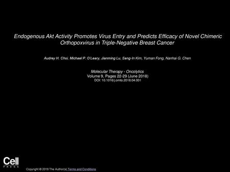 Molecular Therapy - Oncolytics