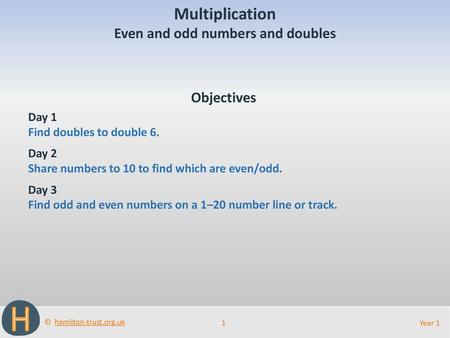 Even and odd numbers and doubles