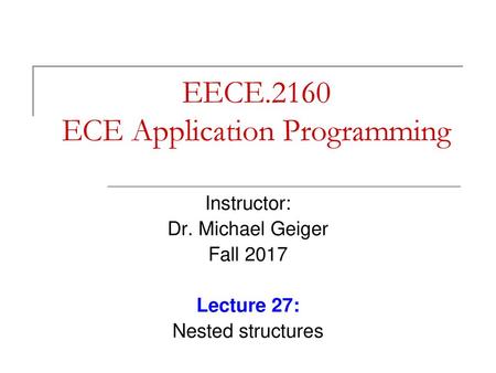 EECE.2160 ECE Application Programming