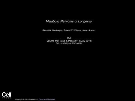 Metabolic Networks of Longevity