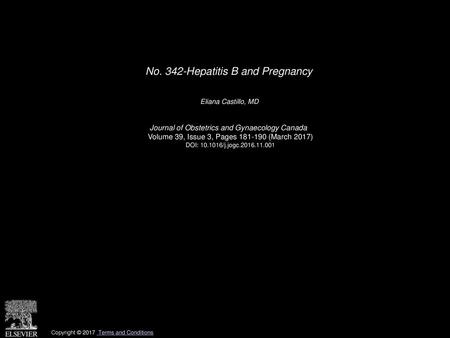 No. 342-Hepatitis B and Pregnancy