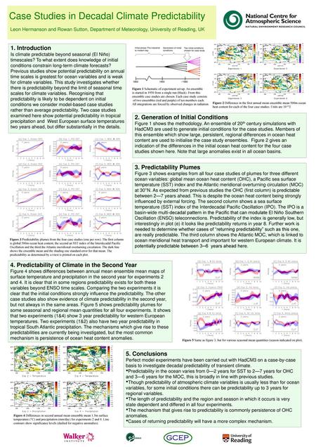 Case Studies in Decadal Climate Predictability