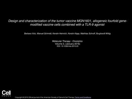 Molecular Therapy - Oncolytics