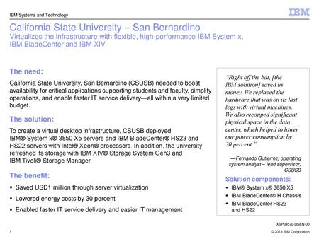 IBM Systems and Technology