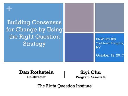 Building Consensus for Change by Using the Right Question Strategy