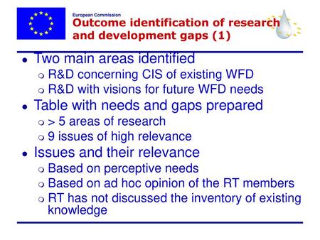 Two main areas identified